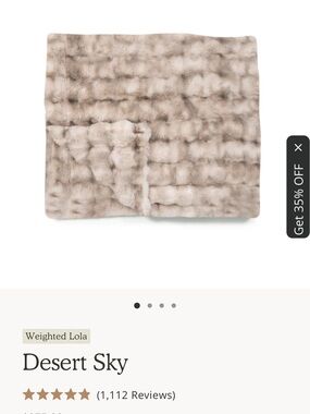 lola  Luxury Weighted Blanket. Desert Sky